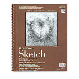 Strathmore 400 Series Sketch Pad - 11" x 14", Spiral Bound, Side, 50 Sheets