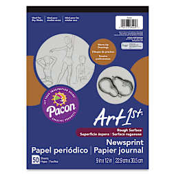 Pacon ART1st Newsprint Pad - Top view of front cover 
