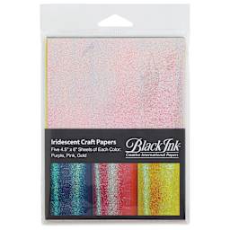 Black Ink Iridescent Paper Scrap Pack (in packaging)