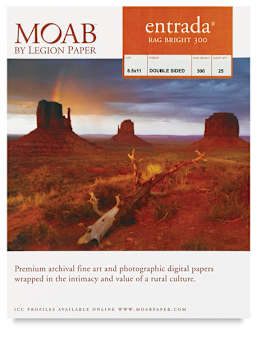 Legion Moab Entrada Digital Rag Paper - Package of 300 gsm Bright White paper shown
