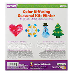 Roylco Color Diffusing Paper Pack - Winter Seasonal Shapes, Pkg of 96 front of packaging