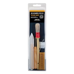 Lineco Bookbinding Tool Kit - Front of package showing components of Kit