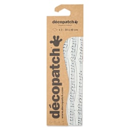 DecoPatch Decorative Papers - Music Notes, Pkg of 3, 12" x 16", front of packaging