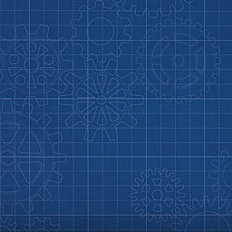 Fadeless Design Roll - 48" x 50 ft, Gears