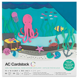AC Cardstock Paper Packs - Front of Jewel Colors package