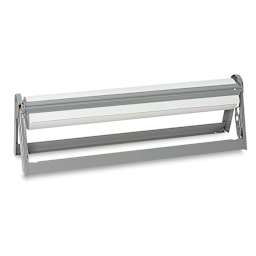 Single Paper Roll Cutter - Angled view of Cutter with partial roll of paper