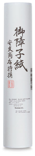 Yasutomo Sumi Painting Paper Roll - 11" x 60 ft, Kozo, 45 gsm