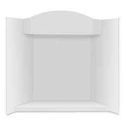 Royal Brites Stage-It Trifold Project Display Board - 37" x 44", White, open