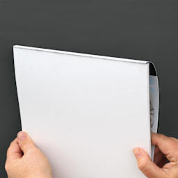 Blick Bristol Pad - 9" x 12", Smooth, 15 Sheets, opened pad showing binding