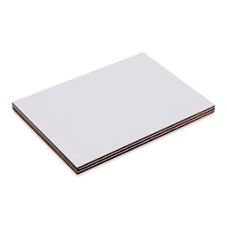 Ampersand Encausticbord Pack - 5" x 7" x 1/8", Flat, Pkg of 3 stacked up and laying flat