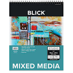 Blick Studio Mixed Media Pad - 14" x 17", 60 Sheets, front of pad