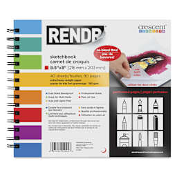 Crescent Rendr Wirebound Sketchbook - 8" x 8-1/2", front cover