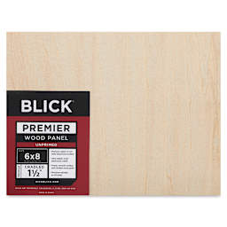 Blick Premier Wood Panel - 6'' x 8'', 1-1/2'' Gallery Profile, Cradled (front)
