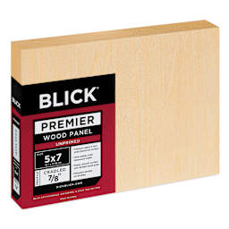 Blick Premier Wood Panel - 5" x 7", 7/8" Traditional Profile, Cradled