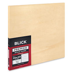 Blick Premier Wood Panel - 20'' x 20'', 7/8'' Traditional Profile, Cradled (side view)