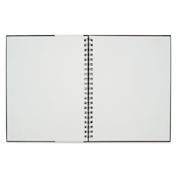 Strathmore 500 Series Mixed Media Hardcover Wirebound Art Book - 8-1/2" x 11", open
