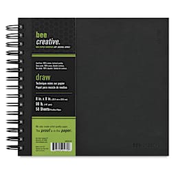 Bee Creative Drawing Book - 8" x 8", Wire Bound, 50 Sheets