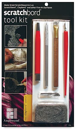 Amoersand Scratchboard Tools - Claybord Tool Kit (Outside Packing)