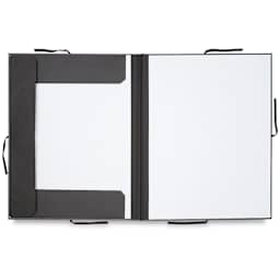 Cachet Deluxe Portfolio With Flaps - 12" x 16", Black