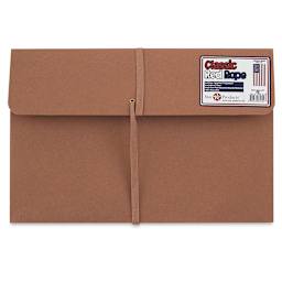 Star Products Red Wallet Tie Closure Portfolios - Front view of tied Portfolio
