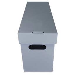 Lineco Archival Record Storage Box - Blue Gray, 6" x 15" x 10", side