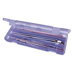 ArtBin Hook and Needle Nook - Periwinkle, shown with knitting needles (not included)