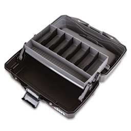 ArtBin Essentials Box - Art/Craft Box, One Tray (open to show inside layout)