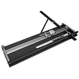 Logan 850 Platinum Edge Mat Cutter - Left Angled view showing Cutting head and Squaring Arm extended