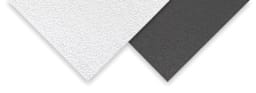 Crescent Berkeley No. 34 Double-Sided Pebble Embossed Matboard - Closeup of corners of White/Black board