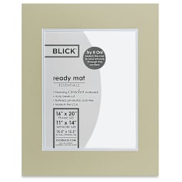 Blick Double Mat - Sauterne / Sheer Blue, 16" x 20" (10-1/2" x 13-1/2" Opening), in package
