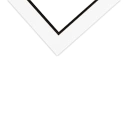 Crescent Select Conservation Solids Pre-Cut Double Mat - Vivid White/Deep Black, 4 ply, 8" x 10" corner