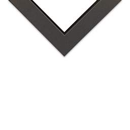 Crescent Select Conservation Solids Pre-Cut Double Mat - Dark Gray/Deep Black, 4 ply, 8" x 10" corner