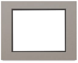 Crescent Select Conservation Solids Pre-Cut Double Mats - Front view of Gray/Dark Gray Mat
