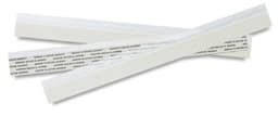 Lineco See-Thru Mounting Strips - Top view of three mounting strips showing clear edge