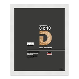 Deha Design Fontana Wood Frame - with Easel Back, White, 8" x 10"