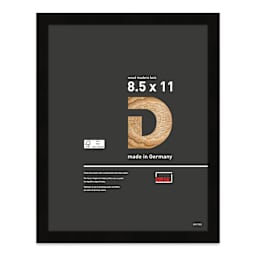 Deha Design Fontana Wood Frame - with Easel Back, Black, 8-1/2" x 11"