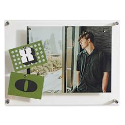 Wexel Art Easy Change Memo Board  - 14" x 19", Silver Hardware, front