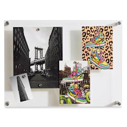 Wexel Art Easy Change Memo Board  - 19" x 23", Silver Hardware, front