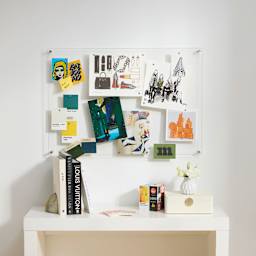Wexel Art Easy Change Memo Board  - 27" x 39", Silver Hardware, in studio