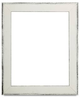 Blick Sierra Wood Frames - Front view of Aged White Wood Frame
