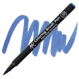 Sakura Koi Coloring Brush Pen - Steel Blue pen and swatch