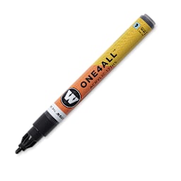 Molotow One4All Acrylic Marker - 2 mm Tip, Metallic Black, Bullet Tip