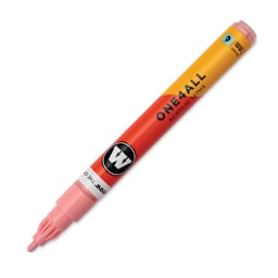Molotow One4All Acrylic Marker - 2 mm Tip, Coral, Bullet Tip, cap off