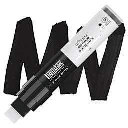 Liquitex Paint Marker - Carbon Black, 15mm Tip marker and swatch