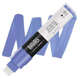 Liquitex Paint Marker - Light Blue Violet, 15mm Tip marker and swatch