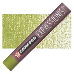 Sakura Cray-Pas Expressionist Oil Pastel - Olive oil pastel and swatch