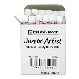 Sakura Cray-Pas Junior Artist Oil Pastel - White, Box of 12
