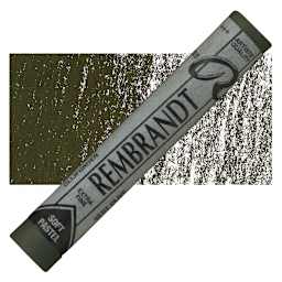 Rembrandt Soft Pastel - Olive Green 620.2 pastel and swatch