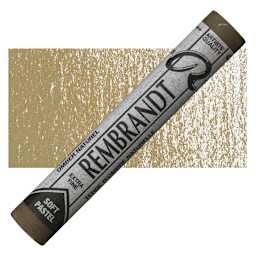 Rembrandt Soft Pastel - Raw Umber 408.7 pastel and swatch