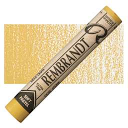 Rembrandt Soft Pastel - Yellow Ochre 227.5 pastel and swatch